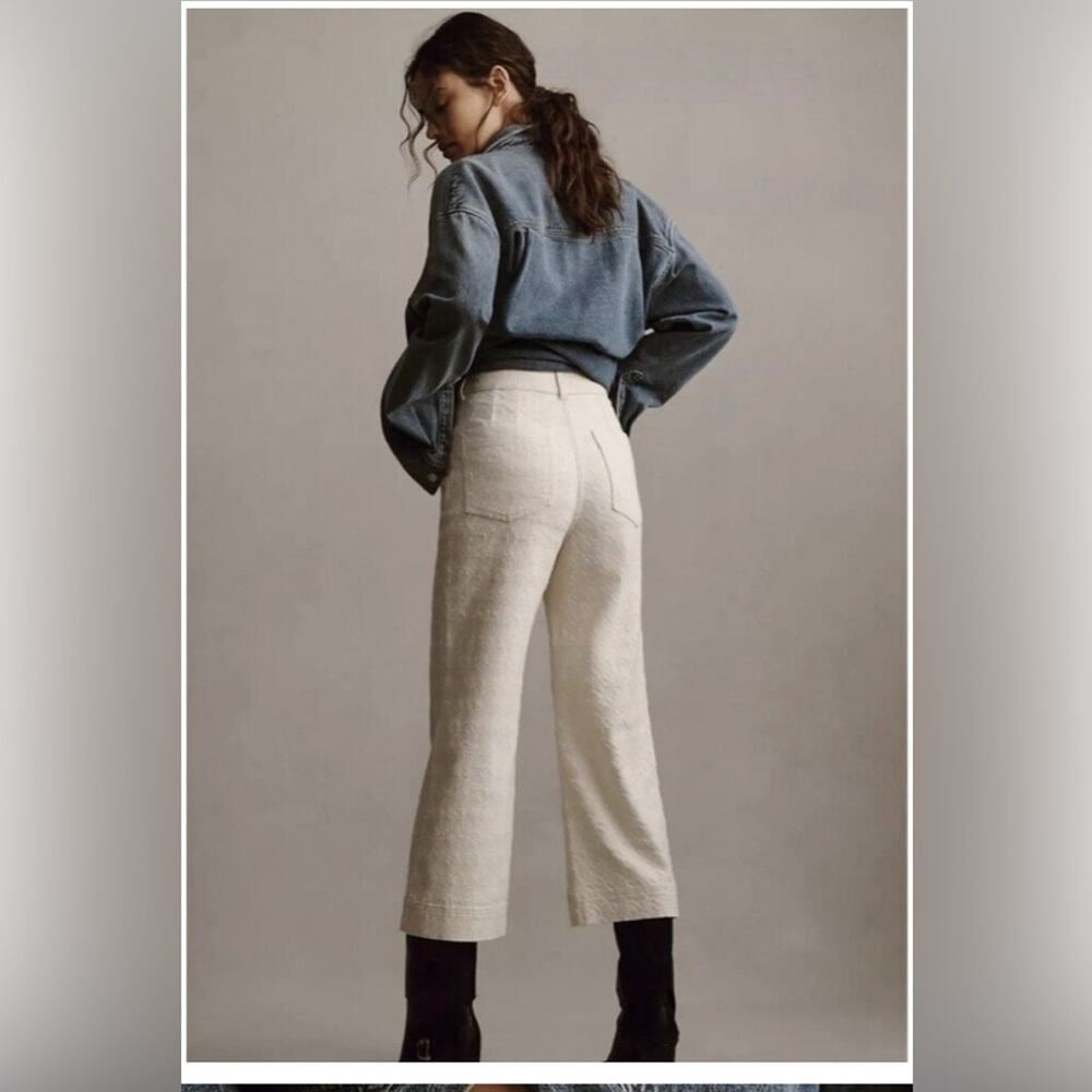 NWT Anthropologie The Skipper High-Rise Crop Wide-Leg Jeans by Pilcro Size 31P - Picture 2 of 15